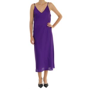 ABITO LUNGO RASO VIOLA